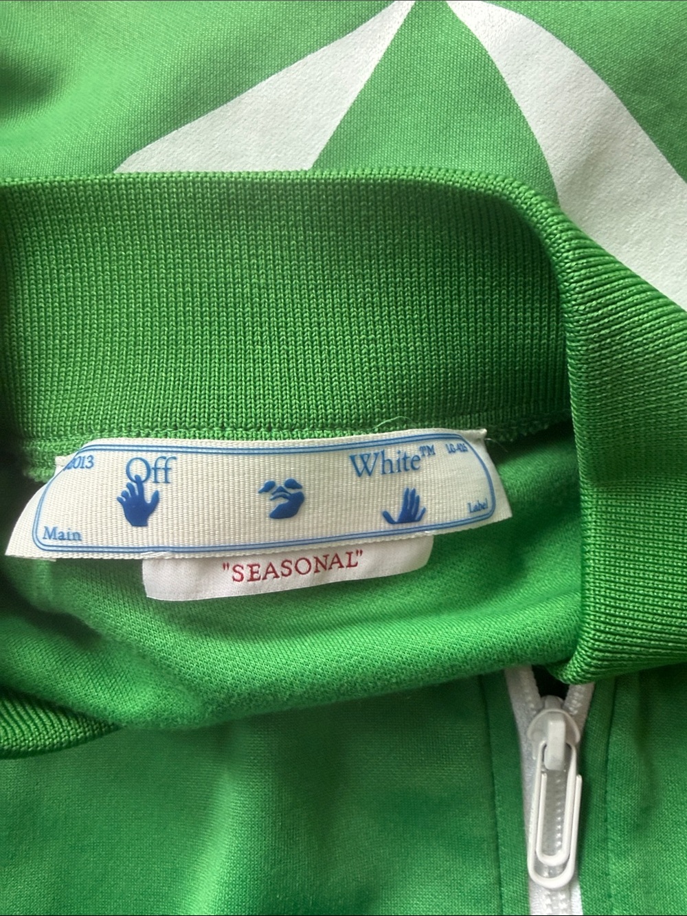 Off-White Single Arrow Track Jacket Green White XL Made in Italy - Picture 2 of 11
